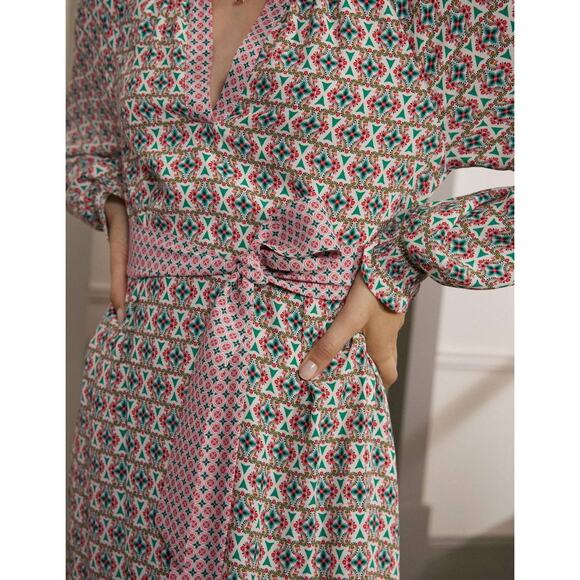 Boden Multicolor Patterned Midi Dress - Picture 2 of 11